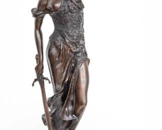 Lot 1062
After Alois Mayer (German, 1855-1939) Bronze Sculpture, 20th C., 'Blind Justice'