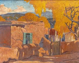 Lot 1023
Carl Redin (American, 1892-1944) Oil on Artist Board