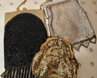 Vintage Duramesh handbags with rhinestone clasp