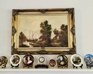 collectable decorative plates, painting