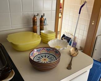 Pyrex, copper salt and pepper