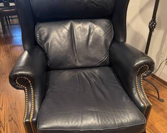 Navy Wingback Recliner