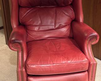 Red Wingback Recliner