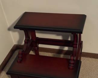 Mahogany Library or Bed Step Stool