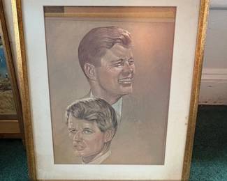 Dual Portrait of John F. Kennedy and Robert F. Kennedy by Kalen Creation
