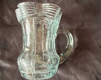 Antique Glass Pitcher with Applied Handle