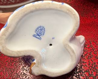 Herend Hungary Handpainted Porcelain Blue Fishnet Duck Figurine third image