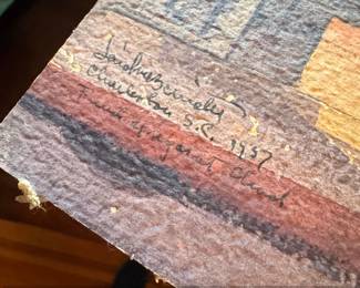 Watercolor of the French Huguenot Church, Charleston, SC by Jacob Beaumont, 1937 second image