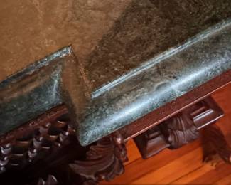 Antique Chinese Carved Rosewood Altar Console Table with Marble Top third image