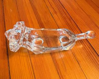 Crystal Glass Lion Candy Dish 