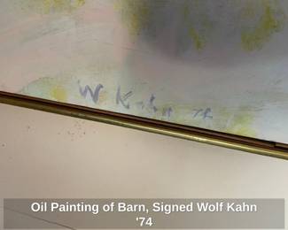 Oil Painting of Barn, Signed Wolf Kahn  third image