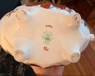 Hammersley Co. Bone China Teapot with Fruit and Pineapple Decoration third image