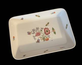 Rectangular Serving Platter with Floral and Butterfly Motif third image