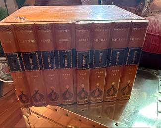 Vintage Faux Leather Book Box with Filosofia Titles