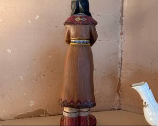 Native American Woman Figurine with Fruit Basket Tii Collection second image