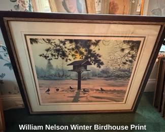 William Nelson Winter Birdhouse Print