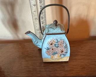 Empress Arts Ltd. Enameled Teapot Figurine