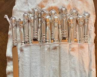 Macys New York Pattern SilverTone Flatware Set
