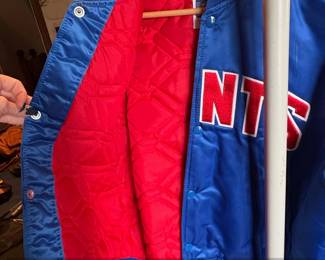 Vintage New York Giants Starter Pro Line Satin Bomber Jacket third image