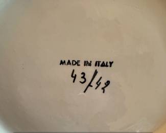 Italian Ceramic Planter with Raised Scrollwork third image