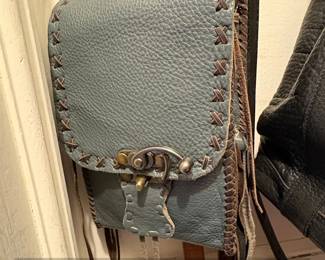 Handmade Leather Belt Bag with Braided Accents