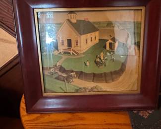 Grant Wood Schoolhouse Print