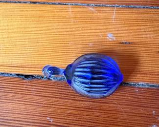 Cobalt Blue Glass Bird Figurine