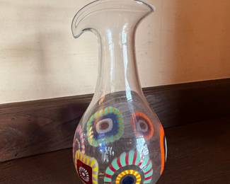 Murano Millefiori Glass Pitcher