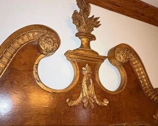George II Style Parcel Gilt and Burl Walnut Wall Mirror second image