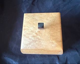 Birdseye Maple Keepsake Box with Dark Wood Accent second image
