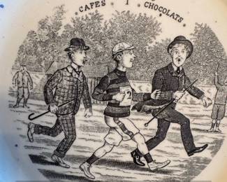 Boivin Cafes Chocolats Bravo  tu arrives premier. Advertising Plate second image