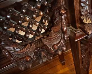 Antique Chinese Carved Rosewood Altar Console Table with Marble Top second image