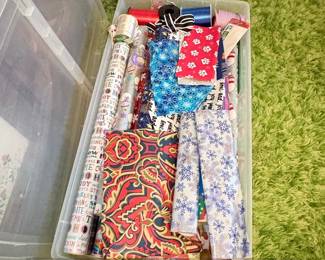 Christmas Wrapping Paper and Ribbon Assortment