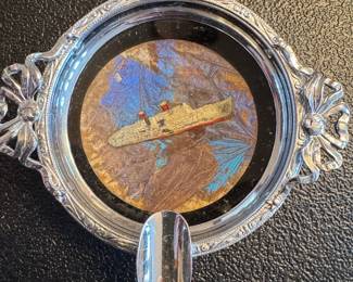 Vintage SS Orion Butterfly Wing Ashtray