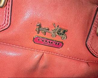 Coach Ashley Orange Leather Satchel Handbag third image