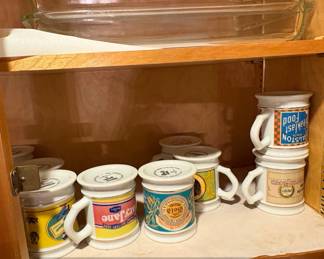 Vintage Advertising Commemorative Porcelain Mugs Collection