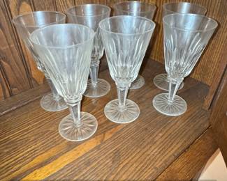 Set of Etched Crystal Wine Glasses Waterford Glenmore Pattern