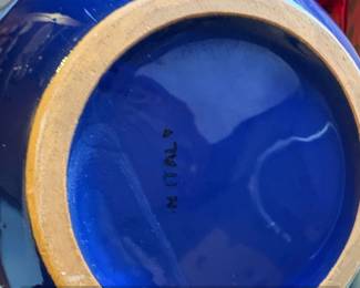 Cobalt Blue Ceramic Mixing Bowl Set  Made in Italy second image