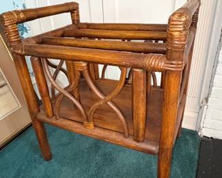 Vintage Bamboo Magazine Rack second image