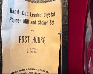 Post House HandCut Leaded Crystal Pepper Mill and Shaker Set second image