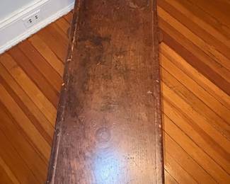 Antique Wooden Childs Cradle Bench fourth image