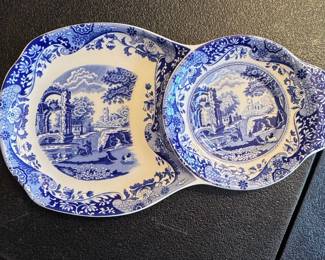 Spode Blue Italian Pickle Dish