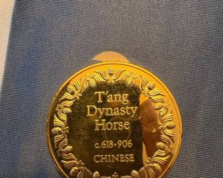 Tang Dynasty Horse Commemorative Coin  Franklin Mint second image
