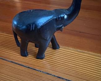 Carved Ebony Elephant Figurine