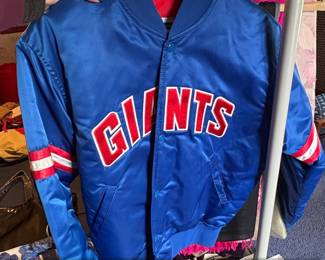 Vintage New York Giants Starter Pro Line Satin Bomber Jacket