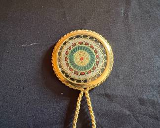 Vintage Italian Micro Mosaic Hand Mirror