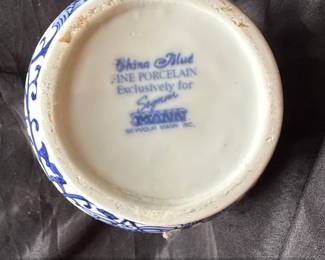 Blue and White Porcelain Pitcher China Blue by Seymour Mann fourth image