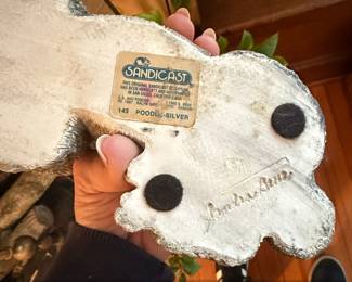 Sandicast Poodle Sculpture Silver Tone  Model second image