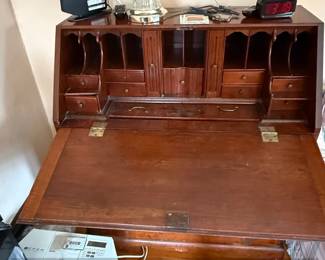 th Century American Cherry Slant Front Desk with Fitted Interior second image
