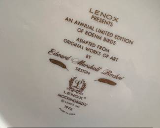 Lenox Mockingbirds Annual Limited Edition Plate by Edward Marshall Boehm Design, third image